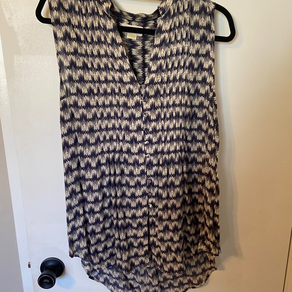 Anthropologie Patterned Tank Blouse